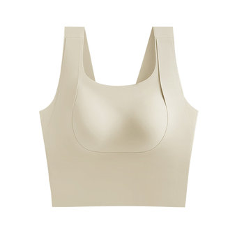 Stretching vest bra, integrated women with chest pads
