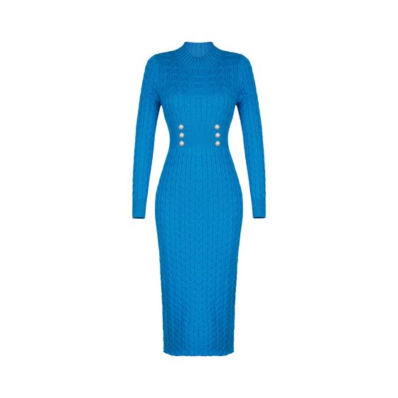 
XULU original glitter knitted solid color twist draped hip skirt with versatile high waist and inner sweater dress