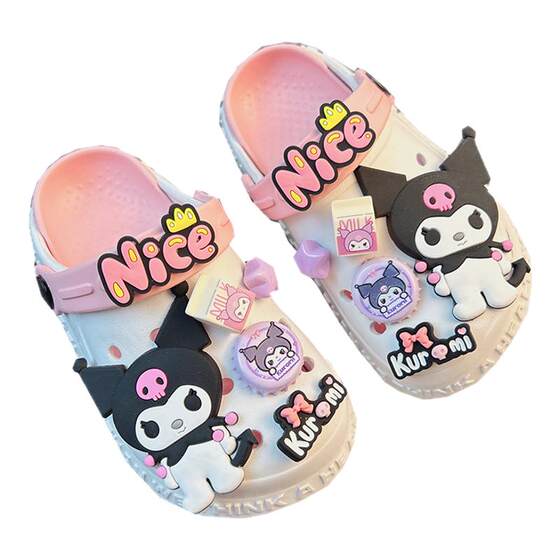 
2026 new summer style girls' cute cartoon crocodile clogs children's soft-soled non-slip outer wear sandals
