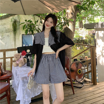 taobao agent Sexy long set, plus size, mid-length, with short sleeve