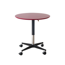 HACOSN Macaron Round Table Movable Lifting Tea Table