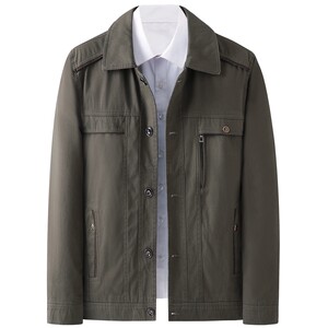 
Dad's coat spring and autumn middle-aged men's autumn clothing father's cotton tops middle-aged and elderly men's cotton jackets