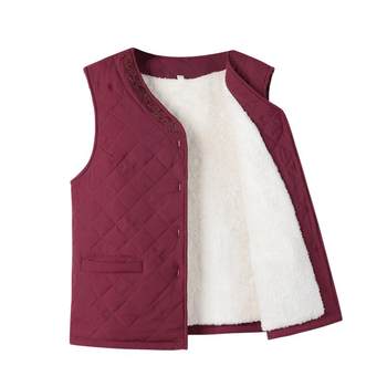 Middle -aged and elderly winter clothes warm vest vest vests