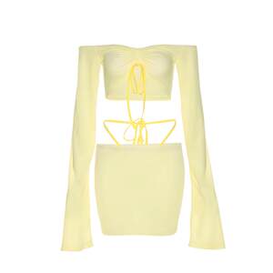 
Xia Moweilan 2026 new swimsuit women's split long-sleeved slim sexy belly-covering bikini hot spring swimsuit for women