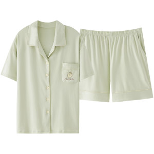 
Pajamas for women 2026 new summer modal short-sleeved women's summer large size light green home clothes suit summer