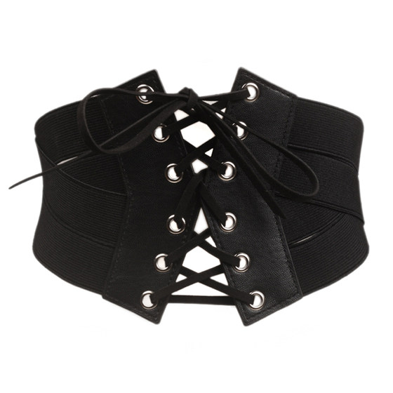 Fashion retro elastic shirt cloth waist seal women's decoration skirt shirt versatile wide belt waistband wear high-end feeling