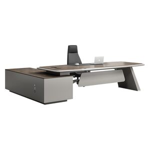 
Office desk and chair combination high-end simple modern boss table large table paint luxury manager room president desk atmospheric