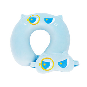 明星同款LOGICAT颈枕眼罩旅行套装记忆棉慢回弹U型枕午睡眼罩
