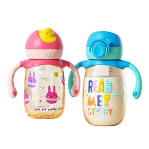 BOBO Baby Learn Drinking Cup Baby Duck Both Drinking Water Cup PPSU Material Straw Cup Children Drink Bottle