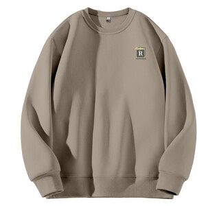 
Baleno SK series American fashion brand sweatshirt men's earth color heavy long-sleeved T-shirt loose round neck pullover A