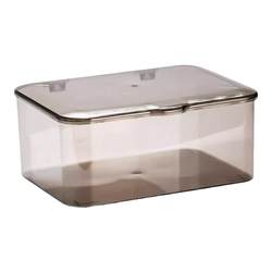 Tea set storage box with lid dustproof transparent storage rack