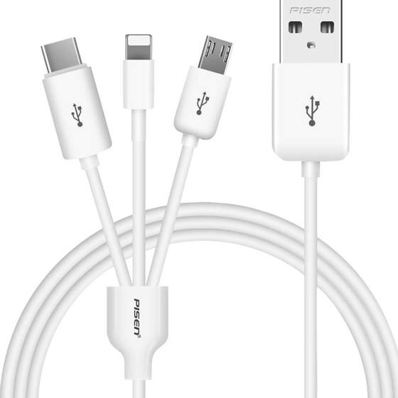 Pin Sheng Sanhe One Data cable is suitable for iPhone6 Apple 13 charging wire mobile phone one drag three TYPE-C Android fast charge 7 punching multi-function vehicle multi-in-one two-in-one