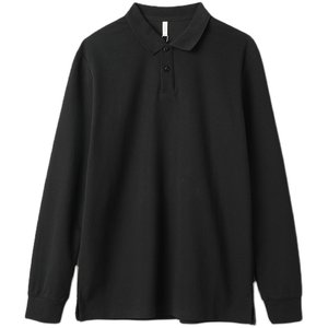 
Long velvet cotton + cool feeling Solona Men's POLO neck long-sleeved T-shirt solid color versatile base shirt Spring and autumn men's clothing