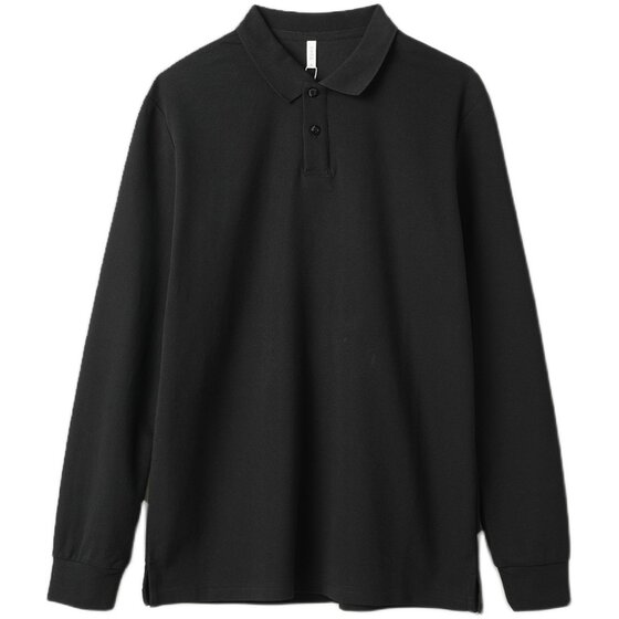 
Long velvet cotton + cool feeling Solona Men's POLO neck long-sleeved T-shirt solid color versatile base shirt Spring and autumn men's clothing