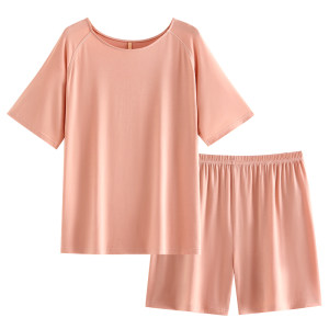 Jialefen pajamas Ms. Summer Summer Modal Short -sleeved Short Skin Home Service Summer Blind Skin Cold Set