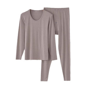 
New Step 22210 Feather protein base ultra-thin heating men's autumn clothes and long trousers goose down underwear set