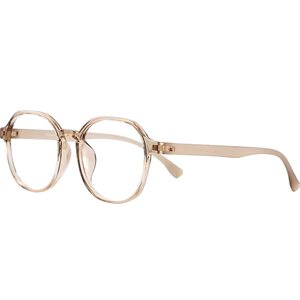 
Transparent tea anti-blue light and anti-radiation fatigue free-form glasses for women Korean style myopia transparent color-changing eyes frame