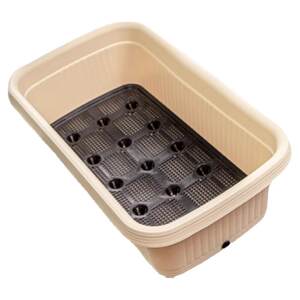Special pot for growing vegetables self-absorbent household balcony vegetable planting pot larger and thickened rectangular plastic vegetable planting pot

