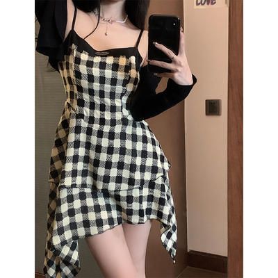 taobao agent Autumn sexy fitted brace, dress, set, plus size