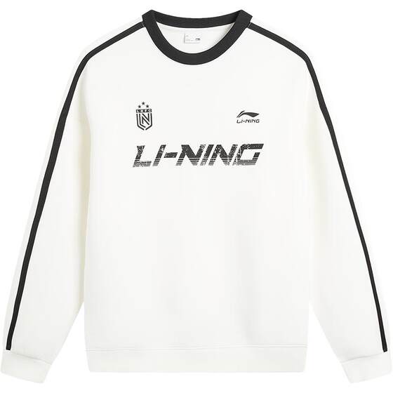 Li Ning American sweatshirt men's winter new couple's wear plus velvet thickened top warm round neck long-sleeved women's sportswear