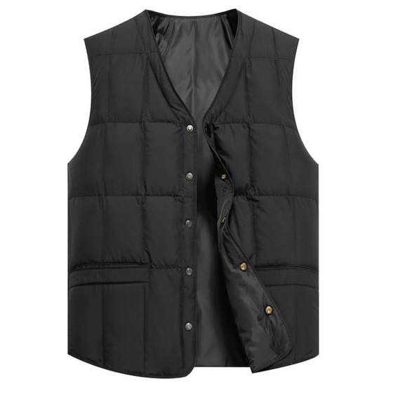 
Duck Down Vest Dad's Clothing 2025 Autumn and Winter New Arrival Short Cardigan for Middle-aged and Elderly Thin 90 Duck Down Vest J