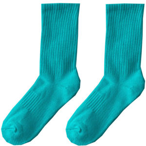 Pure -colored towel socks Men's middle sock thickened pure cotton color socks long socks sports winter towel bottom basketball socks
