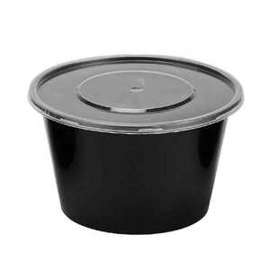 
Disposable rice bowl and chopsticks takeaway packing box fast tableware lunch box discarded bowl food grade plastic bowl instant noodles round with lid