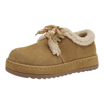 
Saturday retro genuine leather plus velvet Birkenstock shoes for women with thick soles