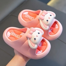Children's sandals and slippers feel like stepping on feces. Girls' summer cartoon cute anti slip indoor shower soft bottom slippers. Baby slippers