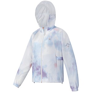 
FILA official women's woven jacket 2025 summer new fitness sports full-print loose hooded top
