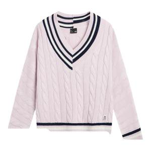 Li Ning Sweater Women's Autumn 2025 New V-neck Knitted Sweater Long Sleeve Top Casual Women's Knitted Sportswear