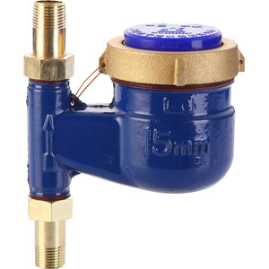 
Vertical water meter under inlet and outlet mechanical threaded water meter industrial household use Ningbo rental house tap water 20