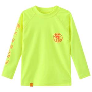 vodabeba children's swimsuit sun protection long sleeves trousers split girls boys fluorescent color swimsuit swimsuit swimsuit beach pants
