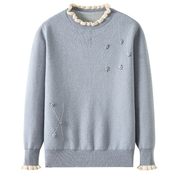 
Western style mother's autumn and winter all-in-one velvet plus fleece sweater