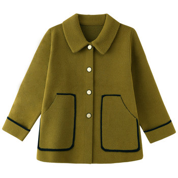 New style of mother's coat double-sided cashmere woolen coat