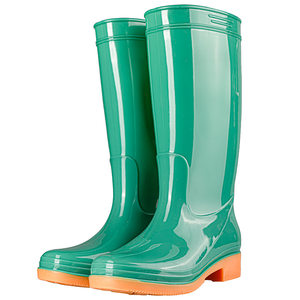
Outdoor women's adult rain boots mid-tube high-tube waterproof anti-slip rubber shoes plus velvet warm kitchen work overshoes rain boots