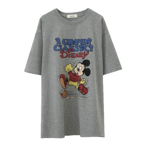 
Nuochu maternity suit Mickey age-reducing printing T-shirt loose casual cotton short-sleeved top for women summer base shirt