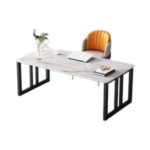 
Light luxury Nordic slate desk computer desk desktop modern simple desk home study iron writing desk