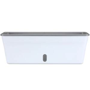 Rectangular narrow flower basin balcony vegetable basin long -striped vegetable planting special box stalls, strawberry flower trough lazy artifacts
