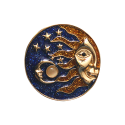 There Are Vast Stars In The Eyes Antique Replica Alloy Dripping Oil Palace Diamond Brooch Women's Lapel Pin Men's Couple Style
