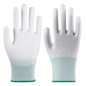36 Double -thin white nylon PU coating palm gloves Labor insurance, wear -resistant anti -static electricity, dust -free, breathable, immersed, anti -slip