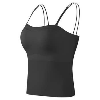 
Large size camisole comes with bra, seamless beautiful back bottoming sling, fat mm200Jin [Jin equals 0.5kg] with breast pads, no need to wear underwear