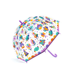 French Djeco Children's Transparent Cartoon Color-changing Umbrella Lightweight Anti-pinching Long-handled Umbrella For Adults And Babies 3-6 Years Old