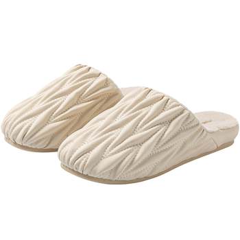 Longgang high-end cotton slippers for women with fleece