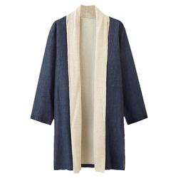 The Wind And The Moon Are In The Same Sky! Original Mid-length Linen Hanfu, Retro Men's Taoist Robe, Loose Chinese Style Tea Zen Suit Cloak