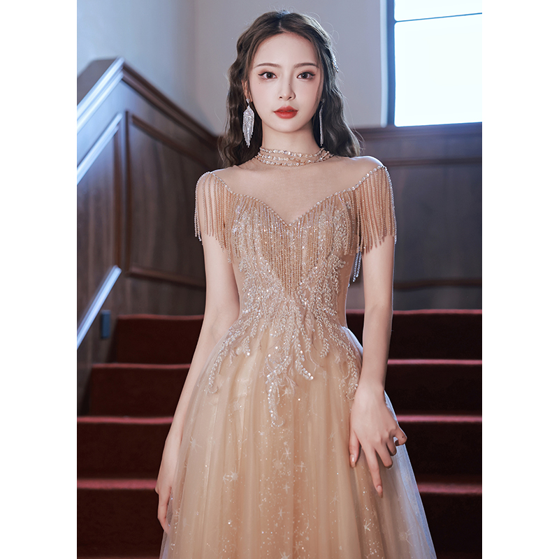 Fashionable advanced evening dress, skirt, high-quality style