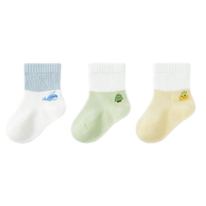 
Baby socks for summer thin baby 0 to 3 months 1 year old men and women A pure cotton boneless summer middle tube newborn children