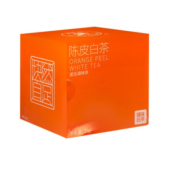 中茶白茶福建三年陈皮寿眉白茶紧压饼干茶小方片便捷装75g