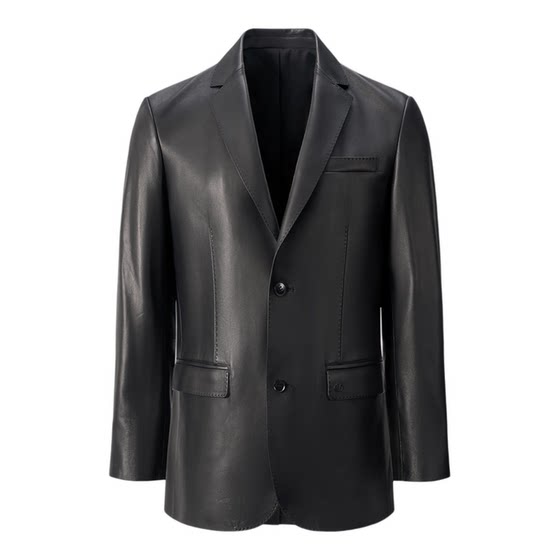 
GIOVANNI VALENTINO autumn and winter genuine leather jacket for men business casual commuter sheepskin suit jacket