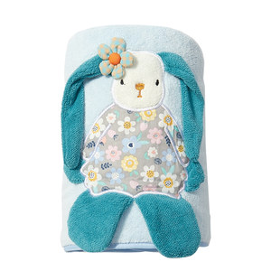 
smooms children's towel bath towel coral velvet blanket doll baby set towel soft and absorbent baby baby bath